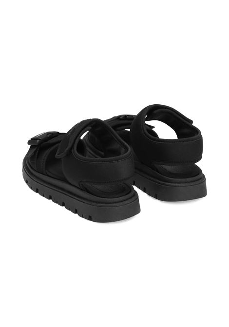 Sandali in Lycra Nera Con Nastro DOLCE & GABBANA KIDS | DA5306-AW5898B956